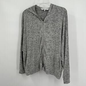 Cupcakes‎ And Cashmere Womens Full Zip Hoodie Size S Heathered Gray Oversized